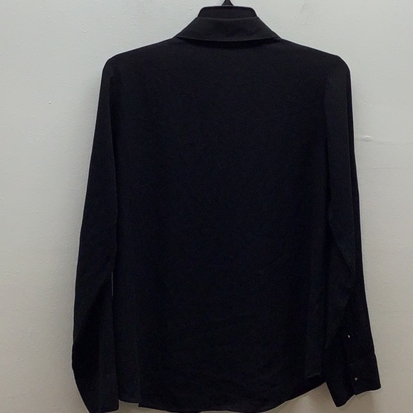 Express Size Small Black Blouse with Zipper Accents Preloved. - Picture 4 of 6